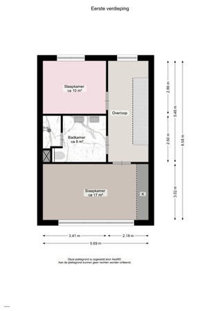 Floorplan - Dolomietstraat 50, 9743 VD Groningen